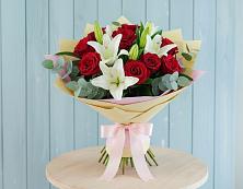 Букет цветов из:  Лилии и Розы в Терекли-Мектебе