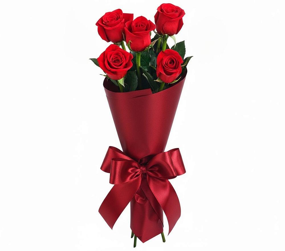 Букет 5 Красных роз Эдлесс Лав в Терекли-Мектебе