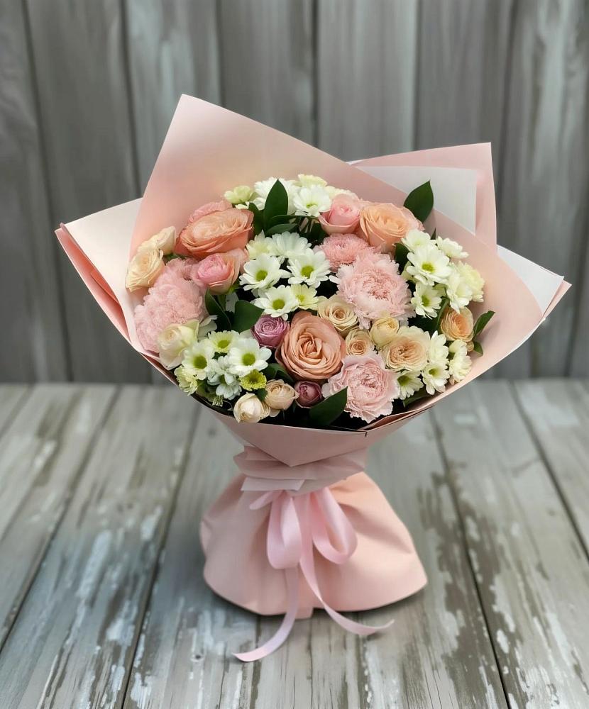 Букет цветов из: Гвоздики, Розы и Хризантемы в Терекли-Мектебе