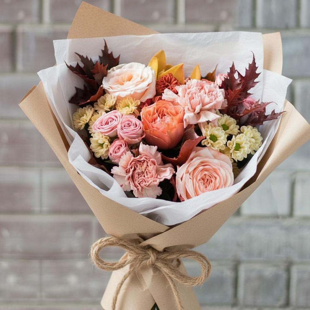 Букет цветов из: Гвоздики, Хризантемы и Розы в Терекли-Мектебе