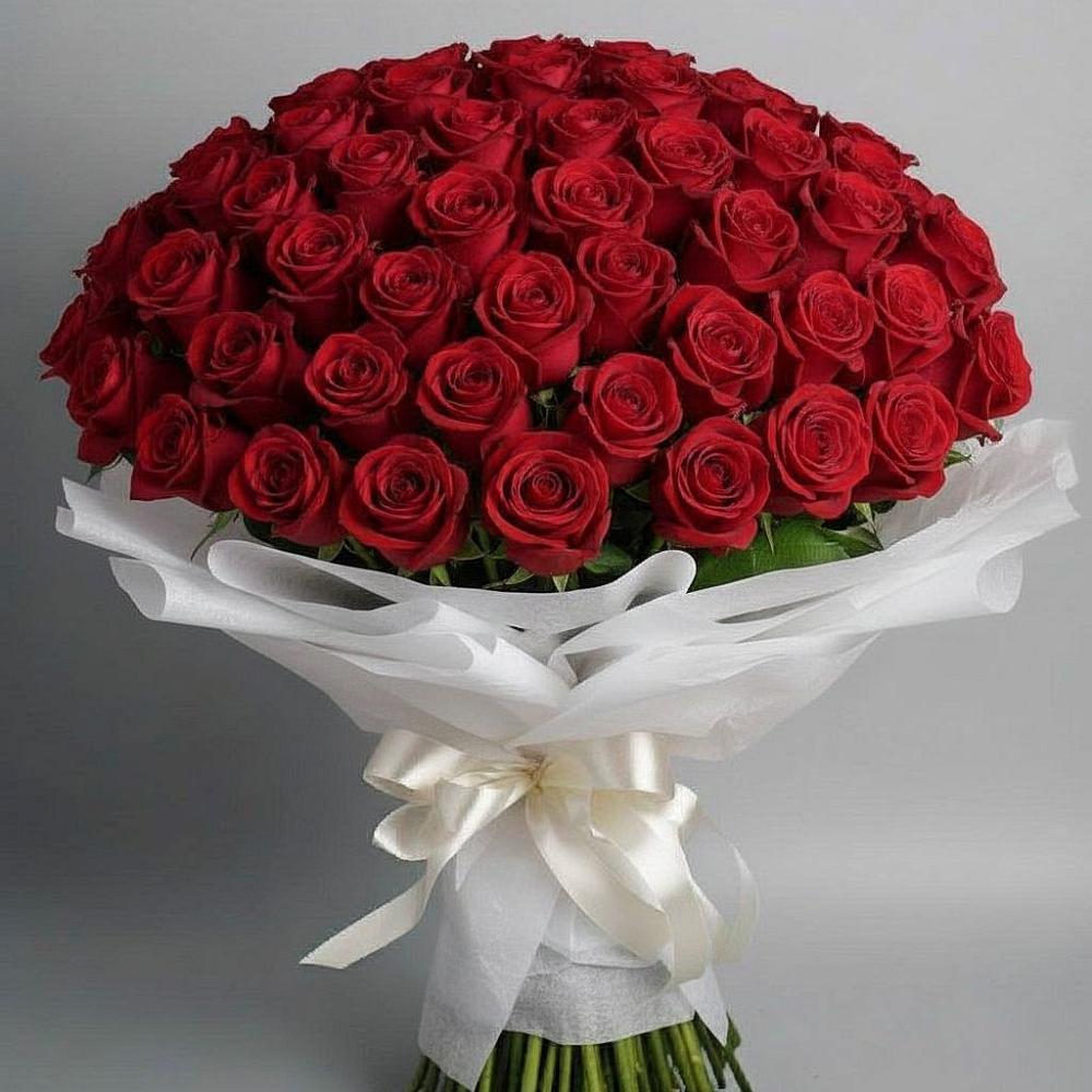 Букет 101 Красная роза Блэк Мэджик в Терекли-Мектебе