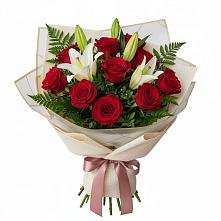 Букет цветов из:  Лилии и Розы в Терекли-Мектебе