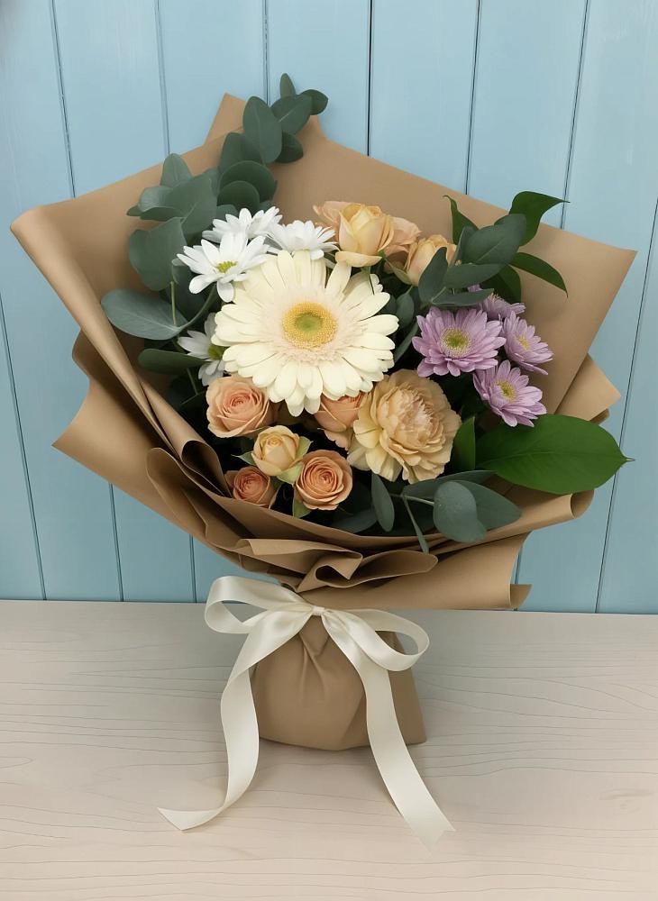 Букет цветов из: Герберы и Хризантемы в Терекли-Мектебе