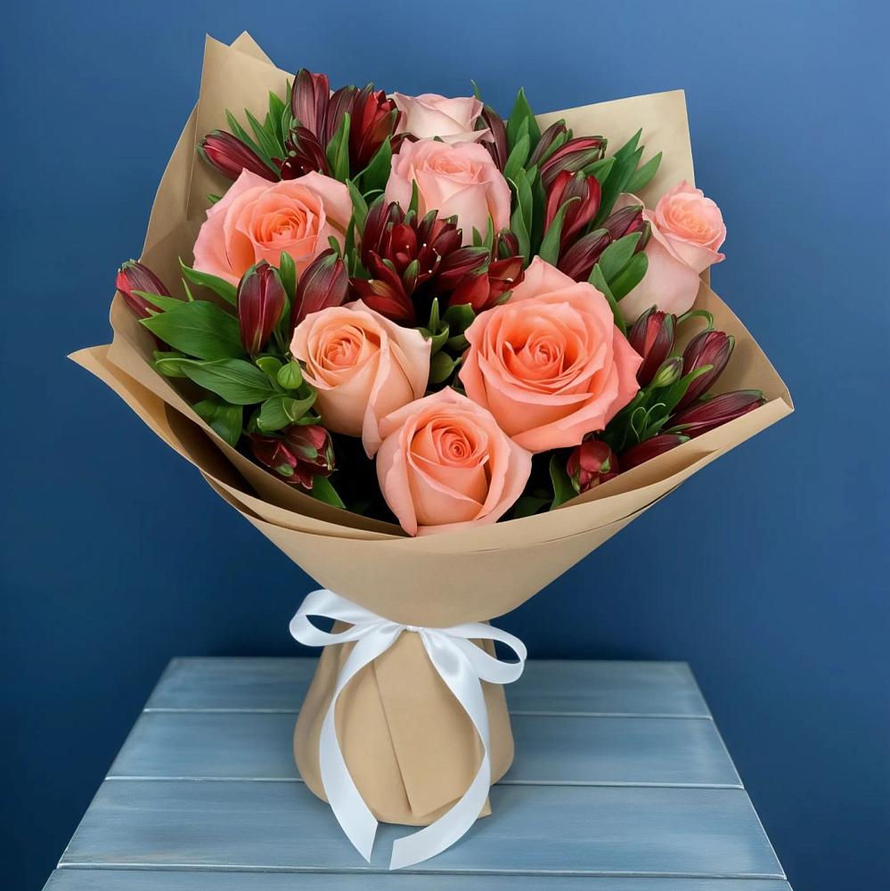 Букет цветов из: Розы и Альстромерии в Терекли-Мектебе