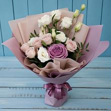 Букет цветов из:  Розы и Лизиантусы #REPLACE_PRED# Терекли-Мектебе