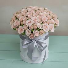 Цветочная композиция из Розы в шляпной коробке в Терекли-Мектебе