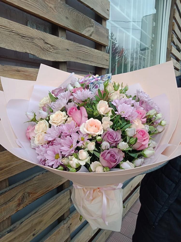 Букет цветов из: Розы и Хризантемы в Терекли-Мектебе