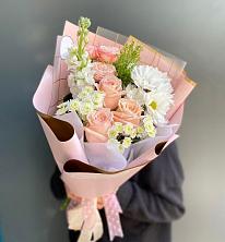 Букет цветов из:  Хризантемы и Розы в Терекли-Мектебе