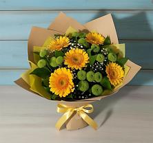 Букет цветов из:  Герберы и Хризантемы в Терекли-Мектебе