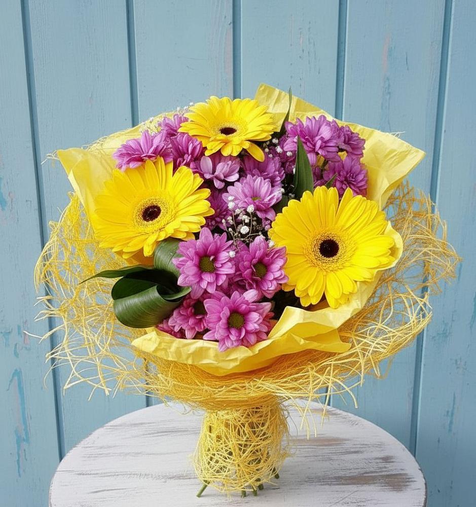 Букет цветов из: Хризантемы и Герберы в Терекли-Мектебе