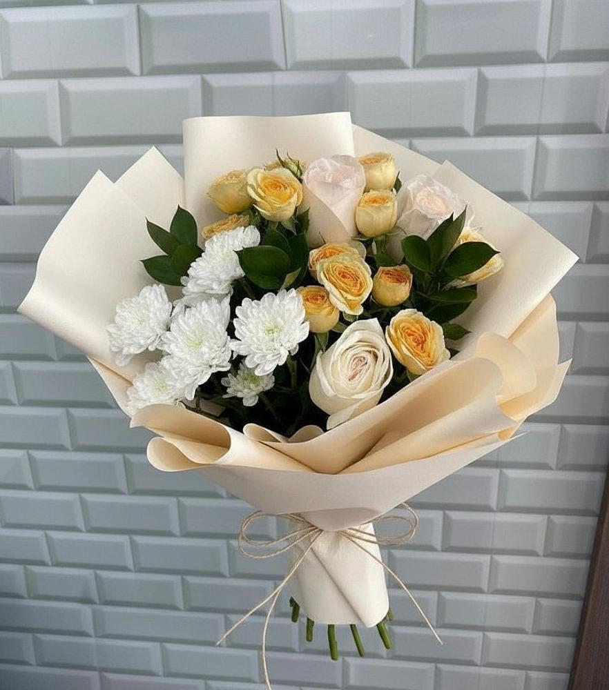 Букет цветов из: Розы и Хризантемы в Терекли-Мектебе