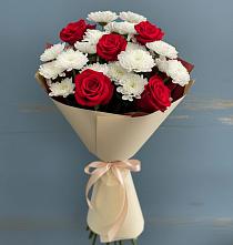 Букет цветов из:  Розы и Хризантемы в Терекли-Мектебе