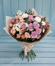 Букет цветов из:  Хризантемы, Розы и Альстромерии в Терекли-Мектебе