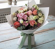 Букет цветов из:  Розы, Лизиантусы и Гвоздики #REPLACE_PRED# Терекли-Мектебе