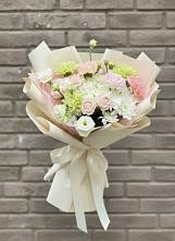 Букет цветов из:  Гвоздики, Розы, Лизиантусы и Хризантемы в Терекли-Мектебе