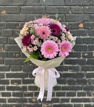 Букет цветов из:  Герберы и Хризантемы в Терекли-Мектебе