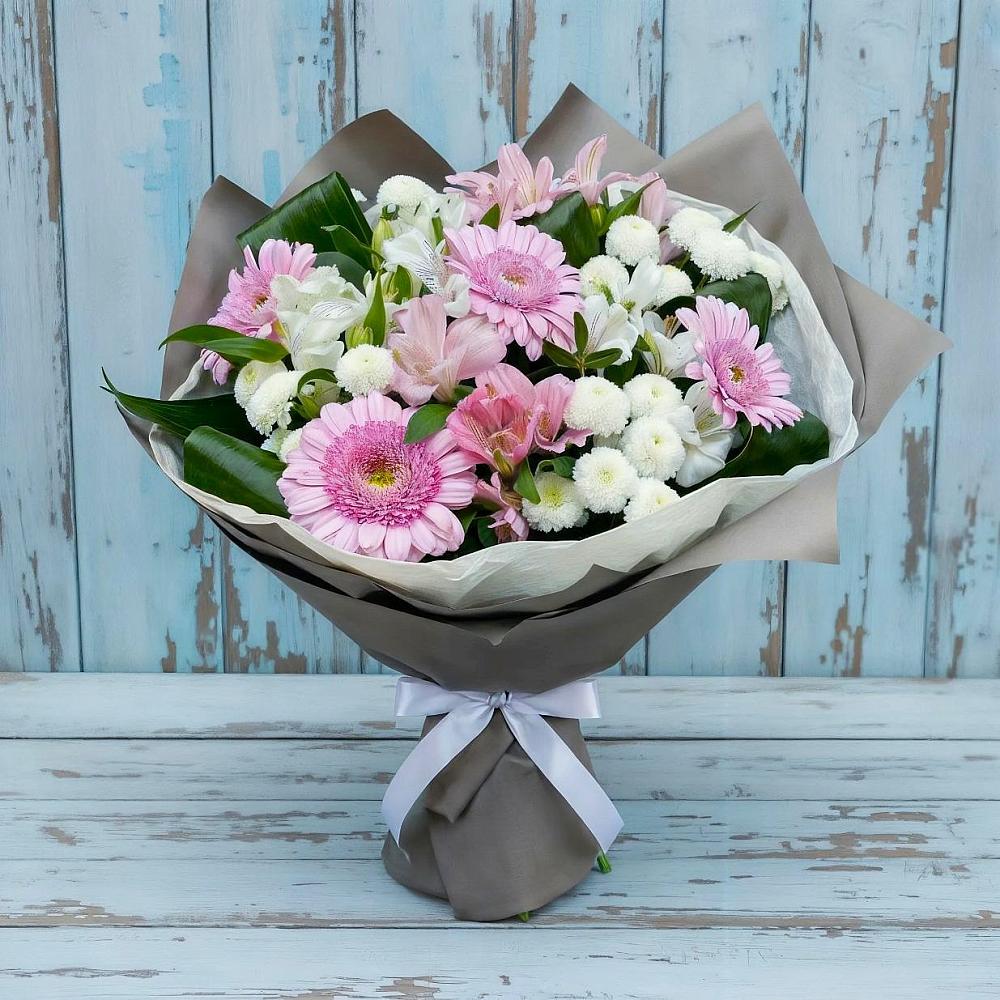 Букет цветов из: Герберы, Альстромерии и Хризантемы в Терекли-Мектебе