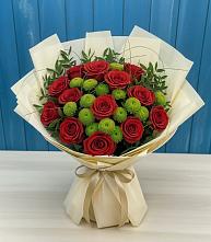 Букет цветов из:  Розы и Хризантемы в Терекли-Мектебе