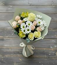 Букет цветов из:  Альстромерии, Розы и Хризантемы в Терекли-Мектебе