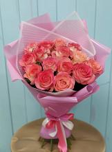 Букет 15 Розовых роз Равель #REPLACE_PRED# Терекли-Мектебе