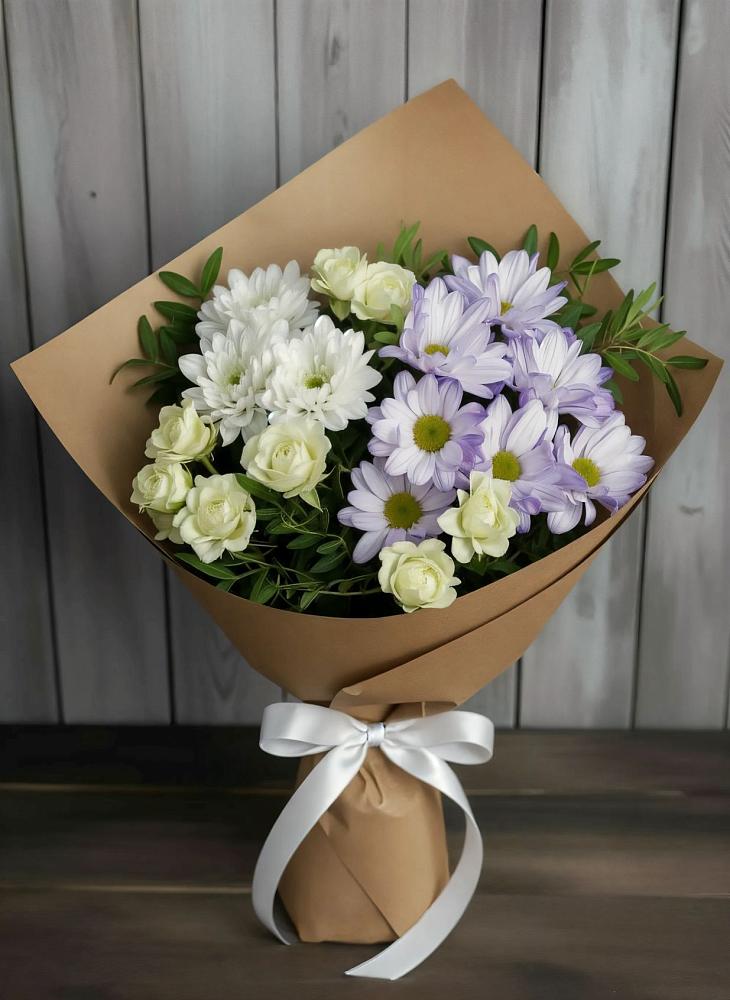 Букет цветов из: Хризантемы и Розы в Терекли-Мектебе