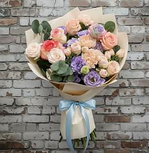 Букет цветов из:  Розы, Лизиантусы и Гвоздики в Терекли-Мектебе
