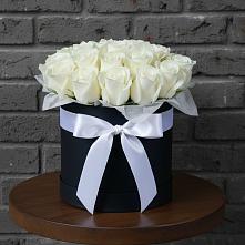 Цветочная композиция из Розы в шляпной коробке в Терекли-Мектебе